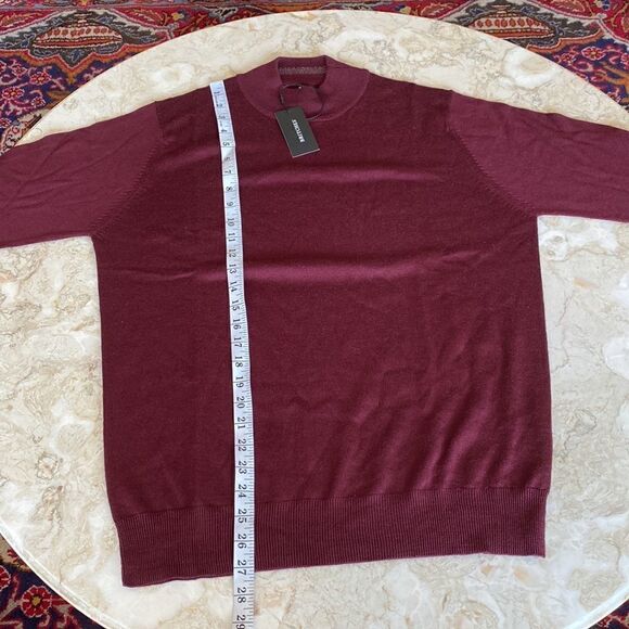 NWT Britches Merino Wool Blend Mock Turtleneck Burgundy - Picture 8 of 8